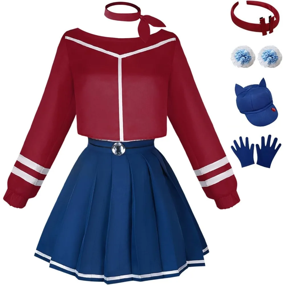 Mita Cosplay Costume, Horror Game Miside School Sailor Dress With Hat, Enthusiasts Dressing Up Party Costumes