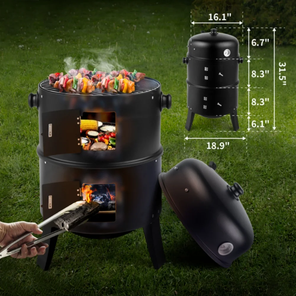 Vertical Charcoal Smoker 5