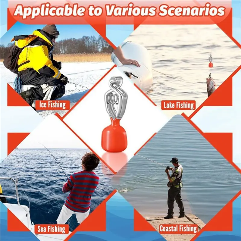 바다, 호수, 강용 클립형 수심 측정기 - 4개입 휴대용 얼음낚시 수심 측정기