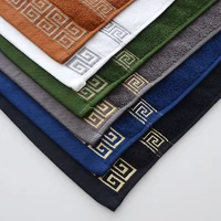 Serviettes de bain en coton noir, couverture 34x74cm/70x140cm, serviette de bain brodée de qualité hôtelière pour adultes, cadeau de noël, 1/5/10 pièces 3
