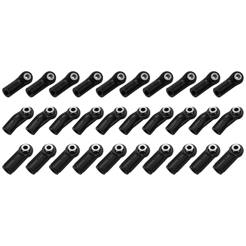 

30PCS Plastic M4 Rod Ends Link Balls Head Linkage Joint For 1/10 RC Crawler Car Axial SCX10 II 90046 Parts Accessories