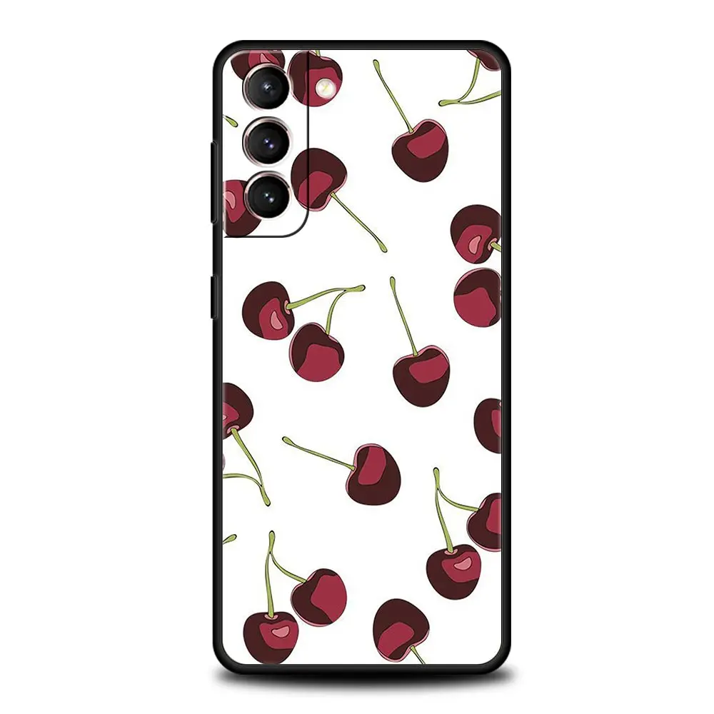 Charming Cherry Bow Soft Silicone Phone Case