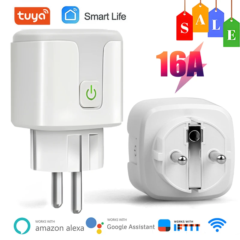 16A UK Smart Wifi Power Plug Energy Monitor Timer Smart Home House Wifi  Wireless Socket Outlet for Alexa Google Home by Tuya App - AliExpress