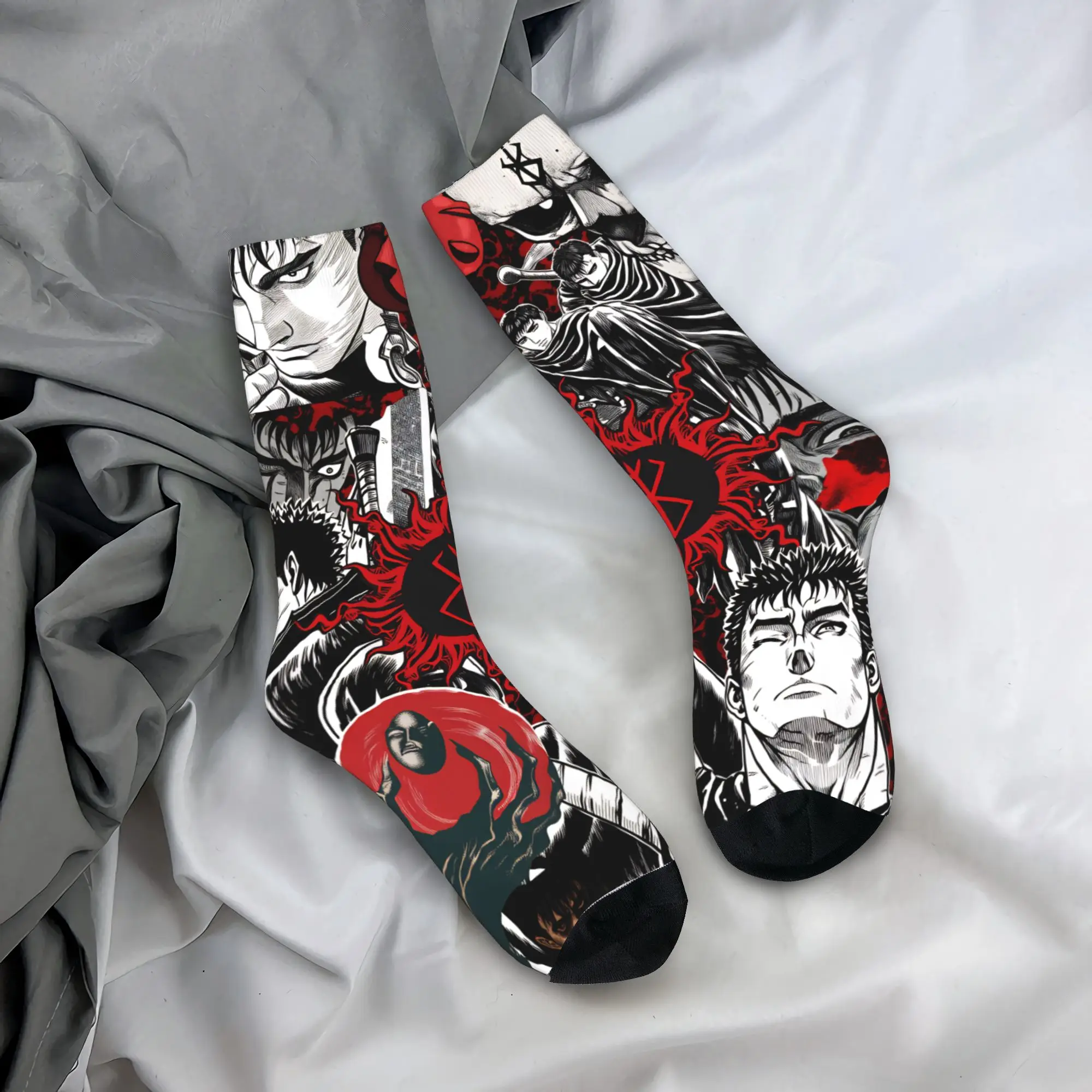 Anime Berserks Guts Socken Retro Strümpfe Männer Weiche Atmungsaktive Lauf Socken Winter Benutzerdefinierte Anti Bakterielle Socken