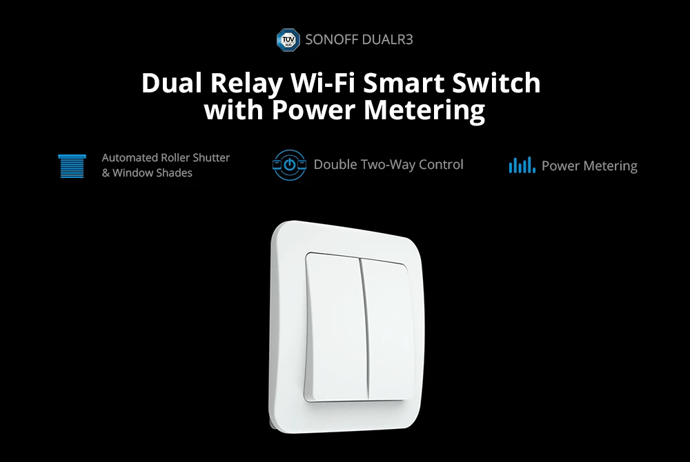 DUAL R3 / DUAL R3 Lite 2 Gang Dual Relay Module DIY Wi-Fi MINI Smart Switch Powe