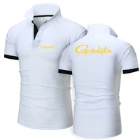 Polo d'été à manches courtes pour hommes, Streetwear imprimé Gamakatsu, décontracté, confortable, couleur unie, évacuant l'humidité, polyvalent, 2025 3