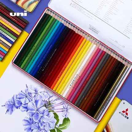 Uni 880 Art Lapis De Cor 12/24/36 Color Pencil Set Freehand Drawing Sketching School Supplies Secret Garde Pen