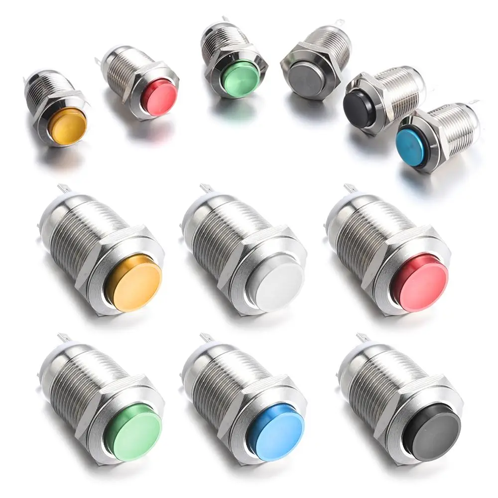 Stainless-steel-250V-12mm-Waterproof-Metal-Push-Button-Switch-Momentary ...