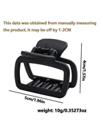 4pcs Women's Square Lightweight Hair Claw Clip Fashionable Elegant Hair Accessory Clip Suitable Hair Styling Makeup - Image 3