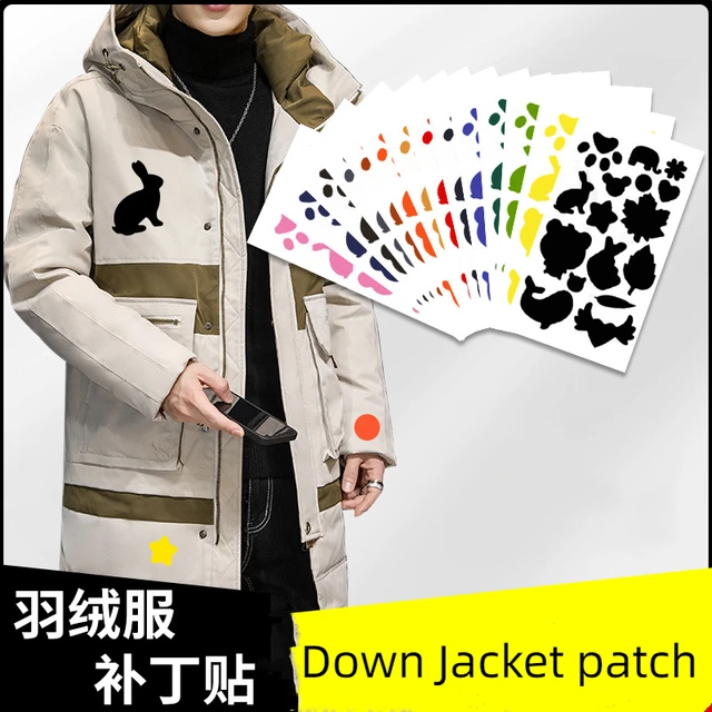 Self Adhesive Sticker Waterproof Patches Repair Kit Fix Rips Holes Down  Jacket Repair Raincoat Umbrel Cloth Badge Decoration