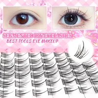 Faux cils naturels légers en grappe de 320, Style tournesol C-Curl, réutilisables pour débutants 4
