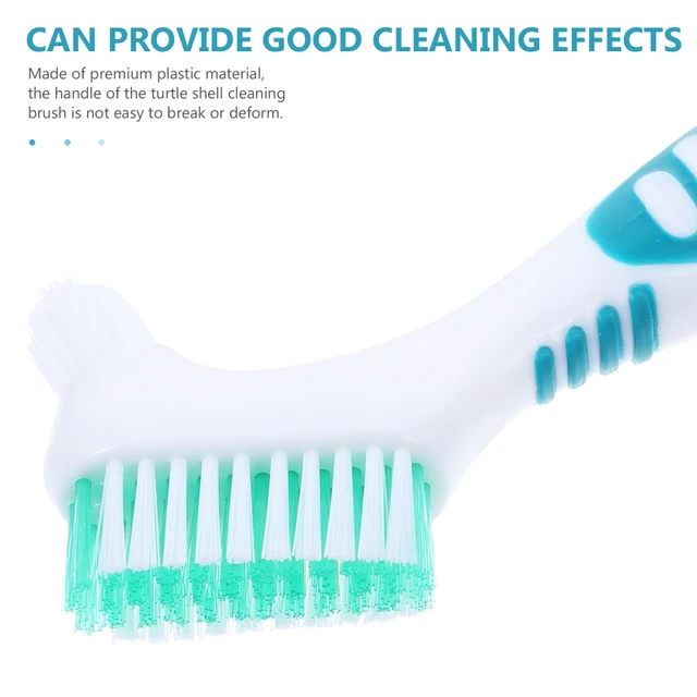 HAICN Spazzola Pulizia Tartaruga | Doppia Faccia Per Guscio E Habitat | 2 Pezzi Blu E Verde - Foto 6