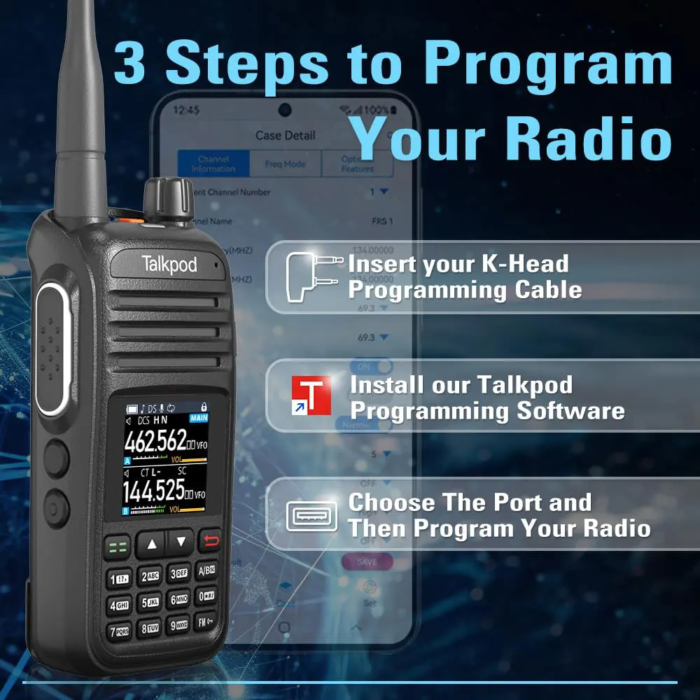 Talkpod A36Plus Walkie Talkie 8W Long Range Am Fm Two Way Radio Commutator Station Amateur Ham Wireless Set Portable Receiver 5