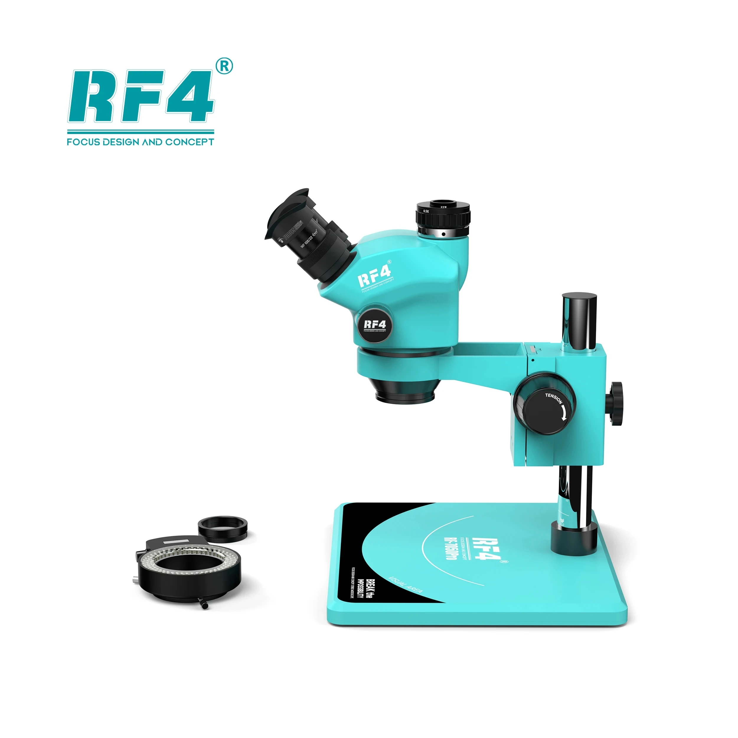 RF4 새로운 업그레이드 현미경 6 기어 정확하게 7-50X 배율 줌 삼안 RF-7050PRO 영역을 시각화하는 기능을 잠급니다.