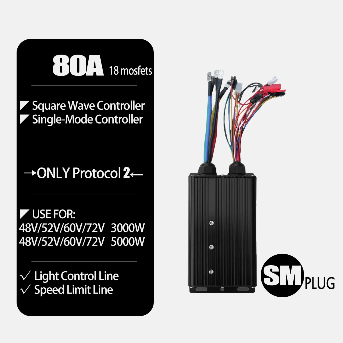72V 3000W E-바이크 변환 키트 MTX39 (트리모드 80A 컨트롤러 S966 디스플레이 NFC 포함) 전기 자전거 S-100/H-100 패널용