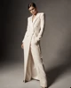 Women's Long Coat Suit 2 Piece Set Elegant and Fashionable Double-breasted Long Coat Pants Suit Slim Fit Party Dress Suit Jacket 1