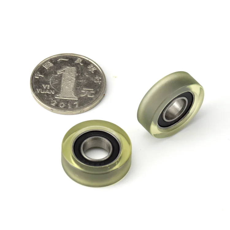 688 Bearing-coated Polyurethane Medical Equipment Conveyor Belt Soft Mute PU Bearing Wheel 1pc 8*22*7mm pu roller