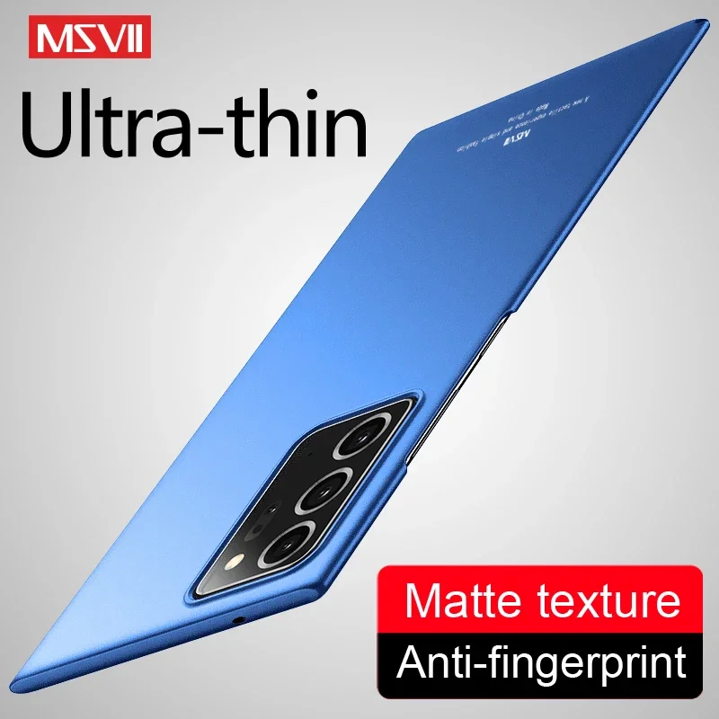 Note20 Ultra Case Msvii Slim Hard Pc Cover Smerigliata Per Samsung Galaxy S24 S23 S22 Plus S10 S20 S21 Fe Note 20 9 8 10 Lite Custodie