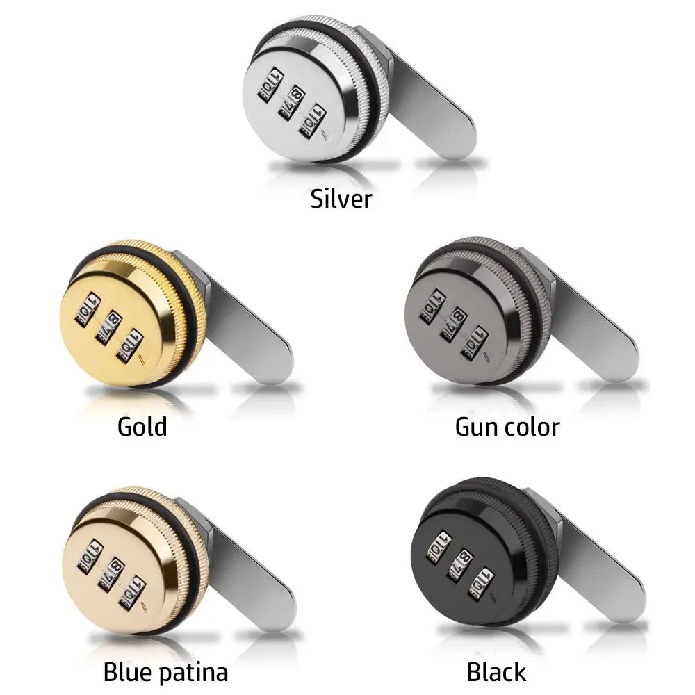 Smart cam code lock 20mm 3 digit combination for cabinet door drawer