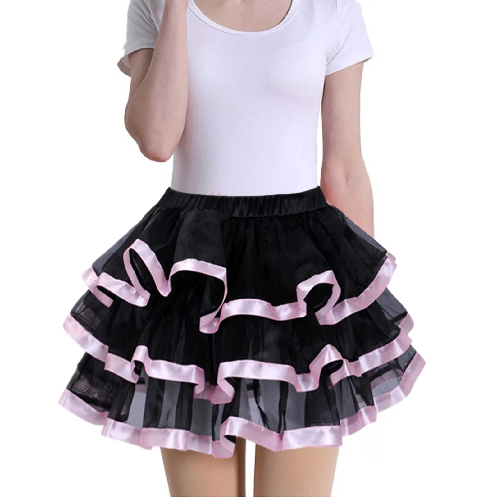 

Women's Fashion Europe And The United States Tulle Skirt Tutu Skirt Multi Layer Skirt Peng Peng Skirt Winter Skirt