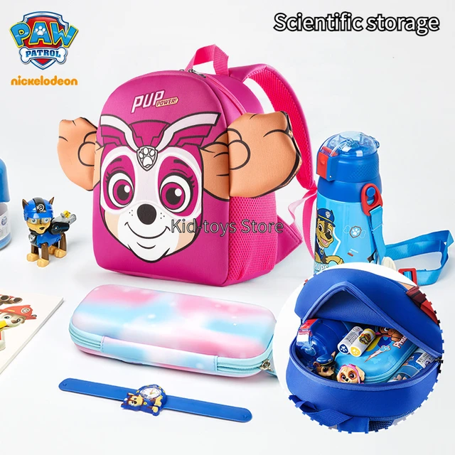 Genuine Paw Patrol Children Backpack Anime Figures Skye Chase Kawaii Bag Boys Girls Pat Patrouille Backpacks Kids Bags Toy Gifts 3