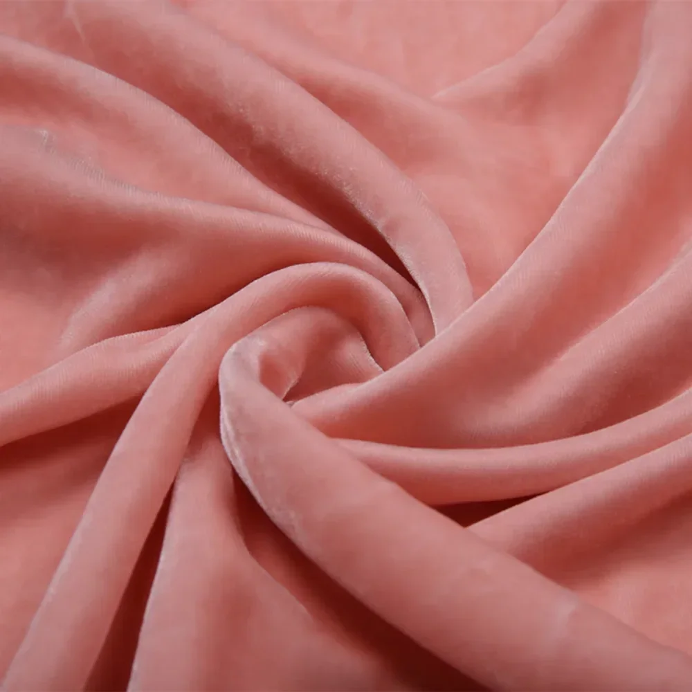 1/3/5m Luxury Real Velvet Fabric Mulberry Silk Velvet Banquet Dress High Quality Clothing Fabric Soft Drape By The Meter