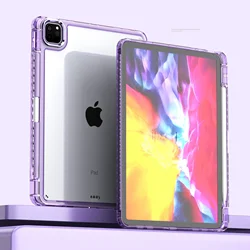 Ultra-Durable Clear Transparent Tablet Case - Shockproof Soft Protective Cover for MINI 6th (PURPLE)