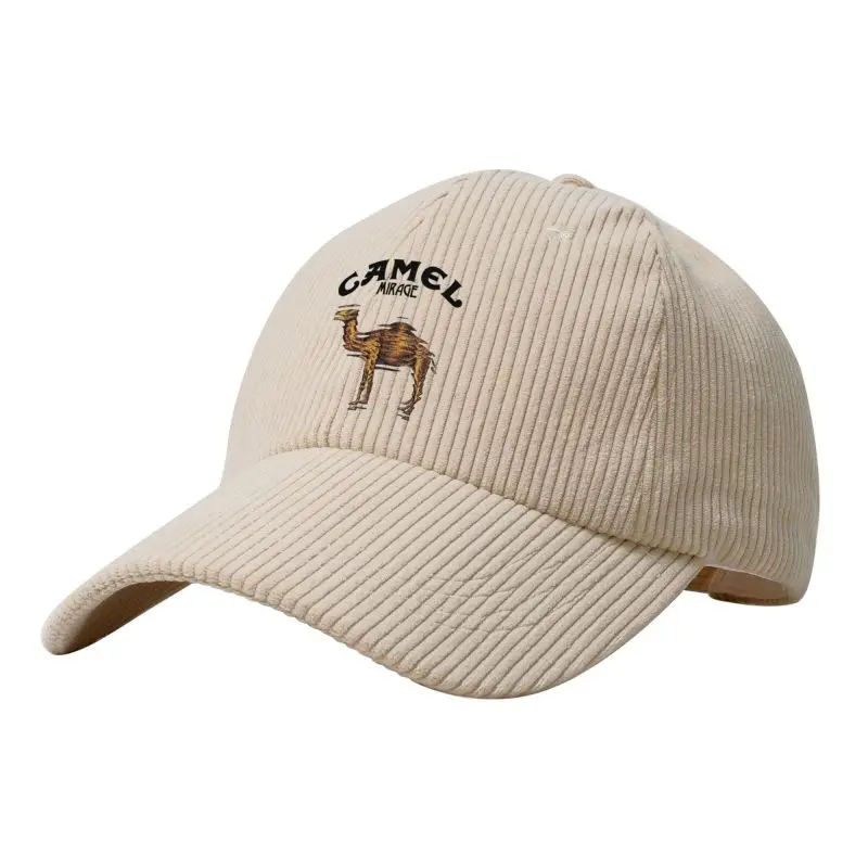 Camel Mirage Print Baseballkappe, weiche, gemütliche Cordmütze, für den Alltag, lässig, verstellbare Snapback-Kappen, Sport, Wandern, Papa-Hüte