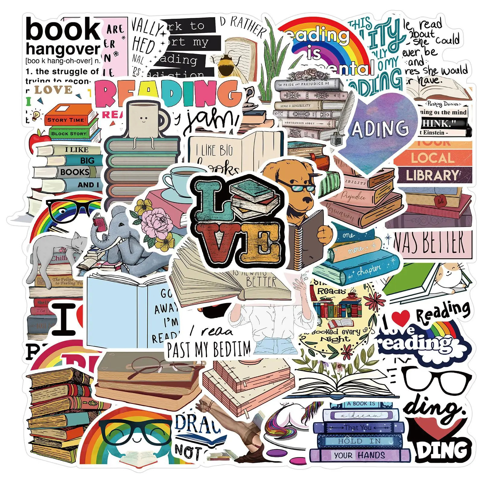 50Pcs Read Books Series Stickers Travel Junkl Journal Craft Paper DIY Scrapbooking Diary Album TN Phone Sticker Decorative cartoon stickers decorative stickers self adhesive stickers stationery stickers paper stickers adhesive stickers decorative labels stickers cartoon sticker handbook stickers diy scrapbooking accessories