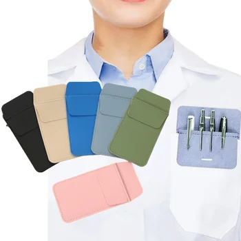 Borse per matite in pelle PU per vestiti Tasca per dottore Infermiere Personale Astuccio per penne a prova di perdite Forniture per portapenne per lavoro ospedaliero