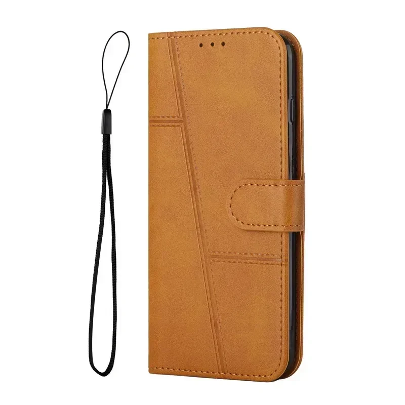 Leather Flip Wallet Phone Cover with Magnetic Stand Feature