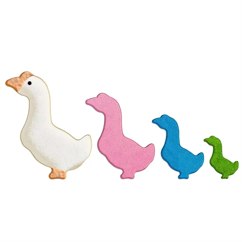 Cookie Cutter Baking Mold Fondant Cutter Four Specification Cartoon Animals Poultry Big White Goose Plastic Mold Cake Fondant Tools Sushi Fruits Cutters