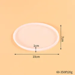 Clear Round Oval Coaster Mold for DIY Crafting and Fluid Art (Oval S)