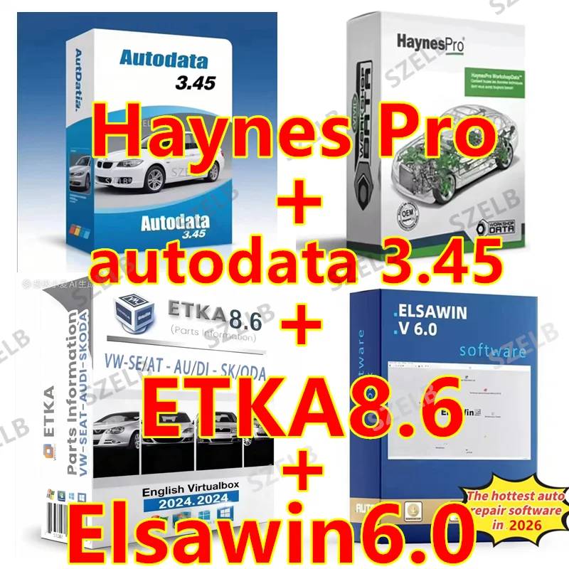 SoftwaredeReparacióndeAutomóvilesHaynesProyAutodata3.45EU+Etka8.6conCatálogodePiezasElectrónicasparaVehículosELSAWIN6.0-AliExpress34
