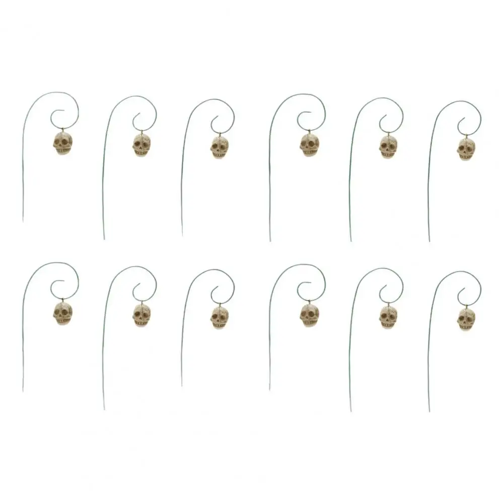 Description Picture 4 of item12pcs Halloween Skull Decoration Set Bendable Wire Stake Planter Inserts for Garden Decor Skull Themed Accessories