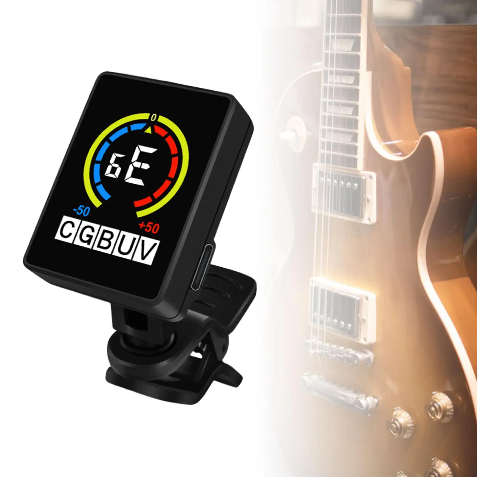 

Guitar Tuner Clip full Color Display Acoustics Calibration Tuner for Banjo Ukulele Violin and Other Stringed Instruments