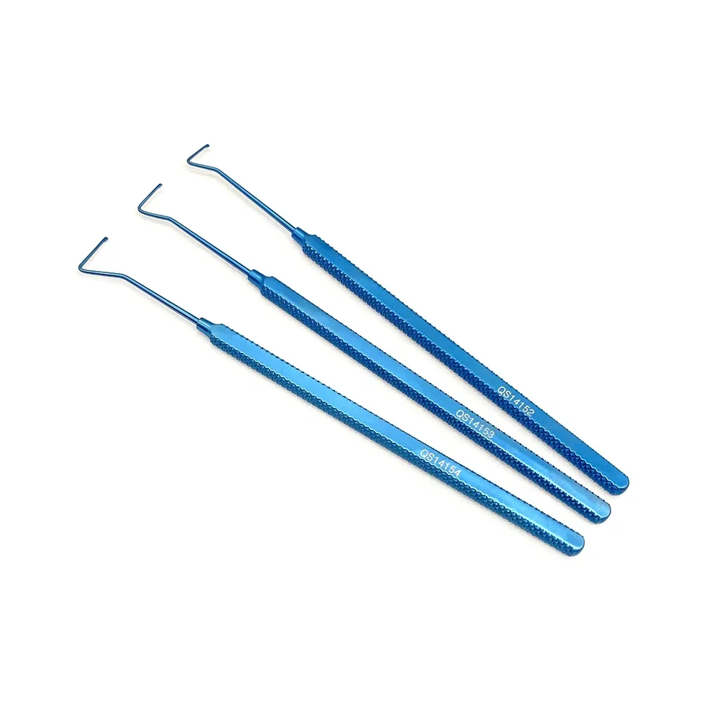 

Titanium Helveston Muscle Hook with Blunt Spatulated Tip 8mm /10mm/12mm 1pc Ophthalmic Instrument