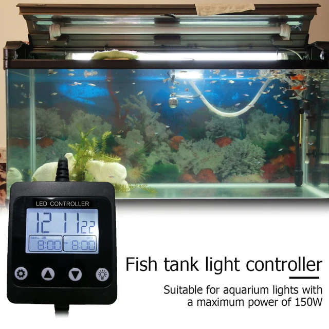 Timer Brightness Adjustment Fish Tank Lighting Accessories Intelligent Fish Lamp LCD Display Controller Modulator 6