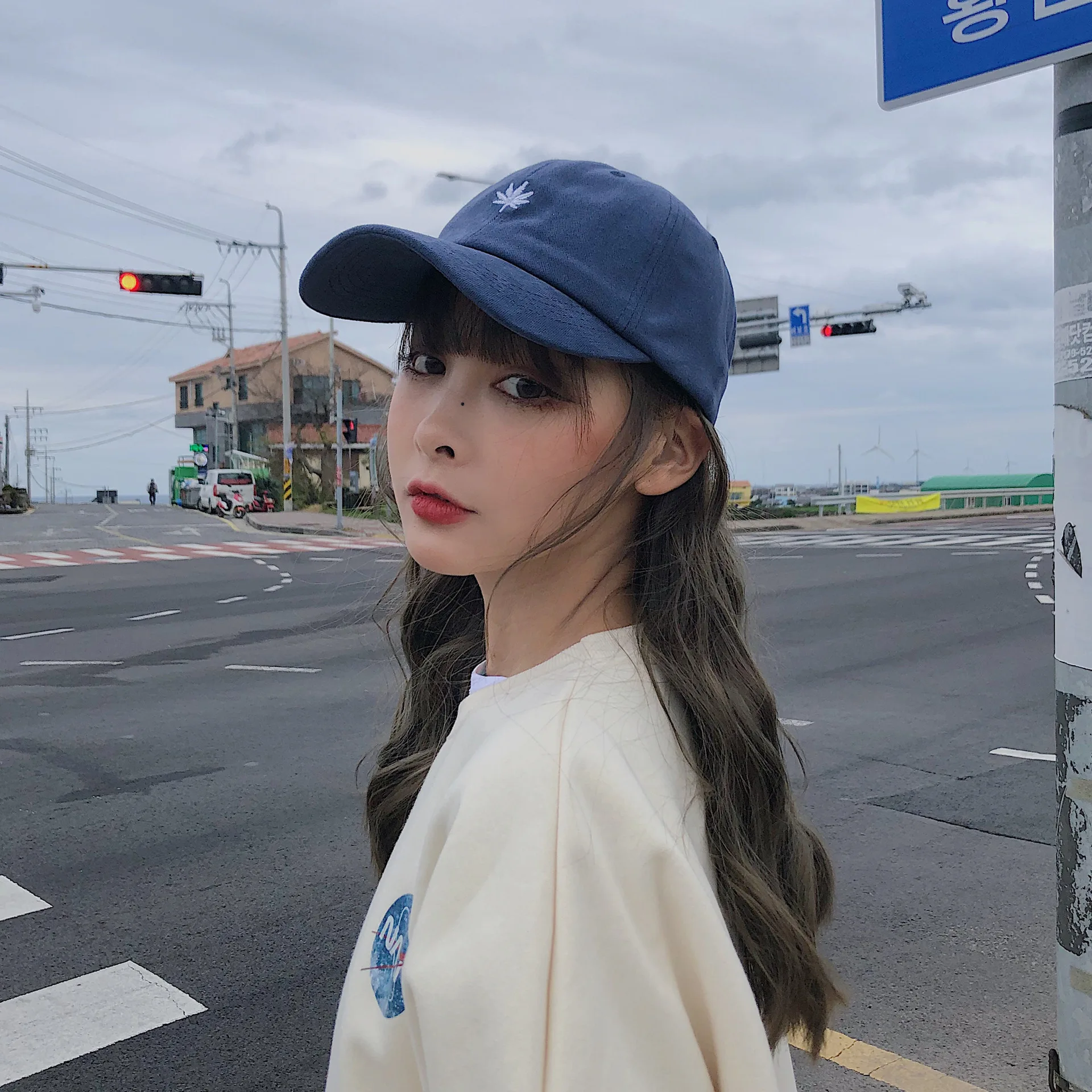 節約術 女性の野球帽 韓国版 日本のファッション 美しい葉の刺tongue 学生の木の舌の帽子 新品販売 Signature Johaness Com