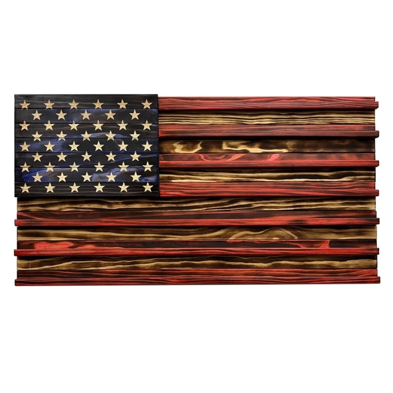 

Деревянные резные фигурки американские флаги День независимости настенные украшения Деревянная настенная стойка с флагом США