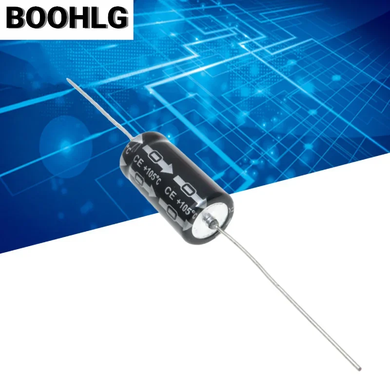 5PCS ELUM filter capacitor 220uf axial polarized electrolytic capacitor 100v 220uf 13X26mm