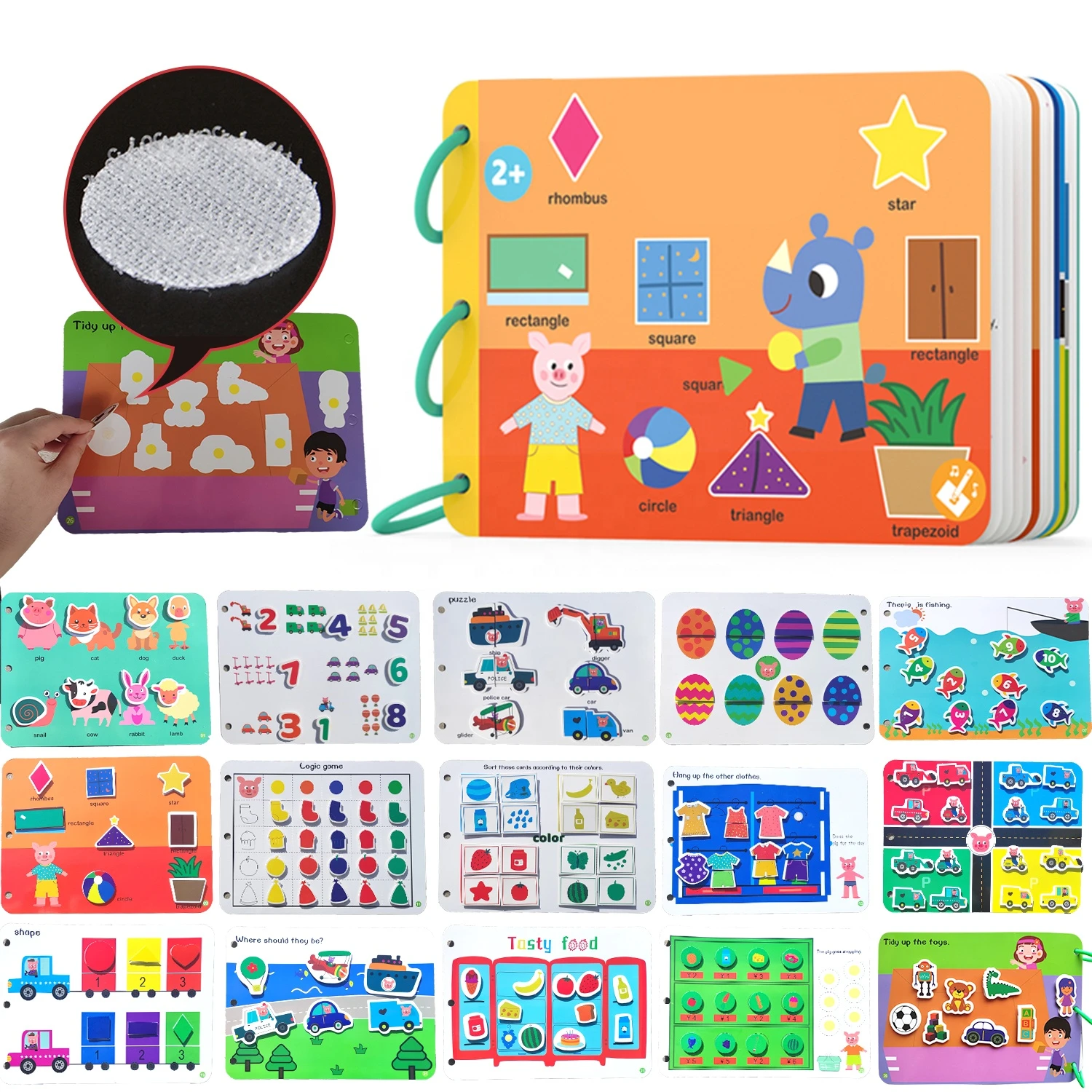 Montessori Busy Book Children Toy My First Busy Book DIY Sticker Quiet