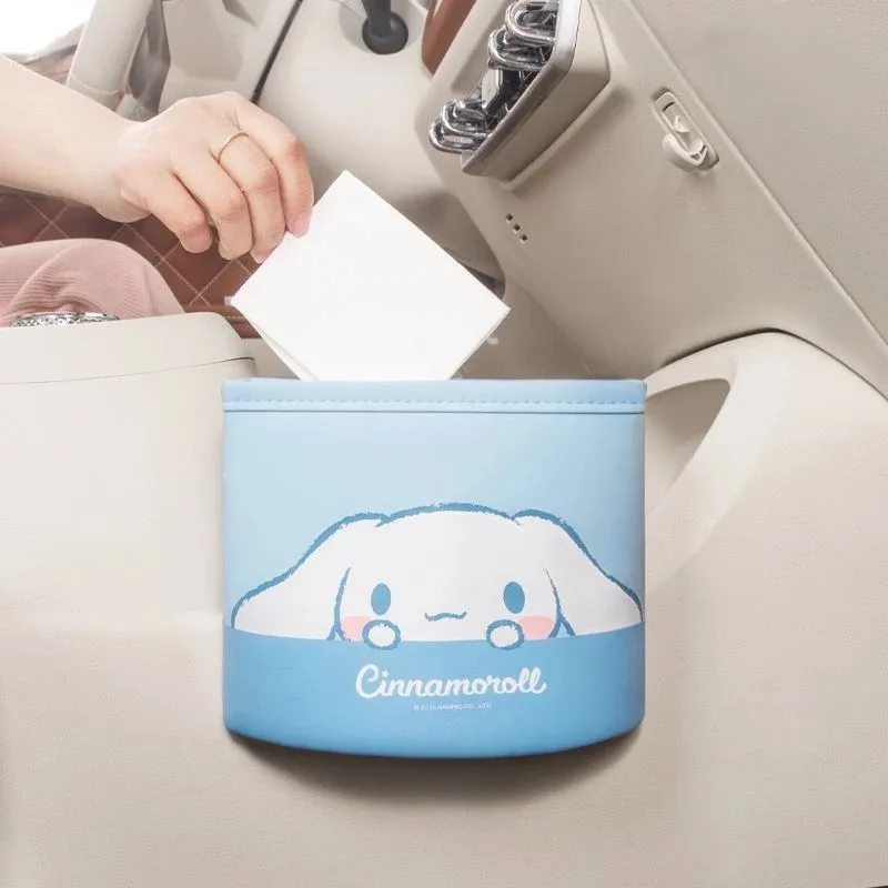 Sanrio Cinnamoroll Trash Can My Melody Anime Cartoon Car Trash Can