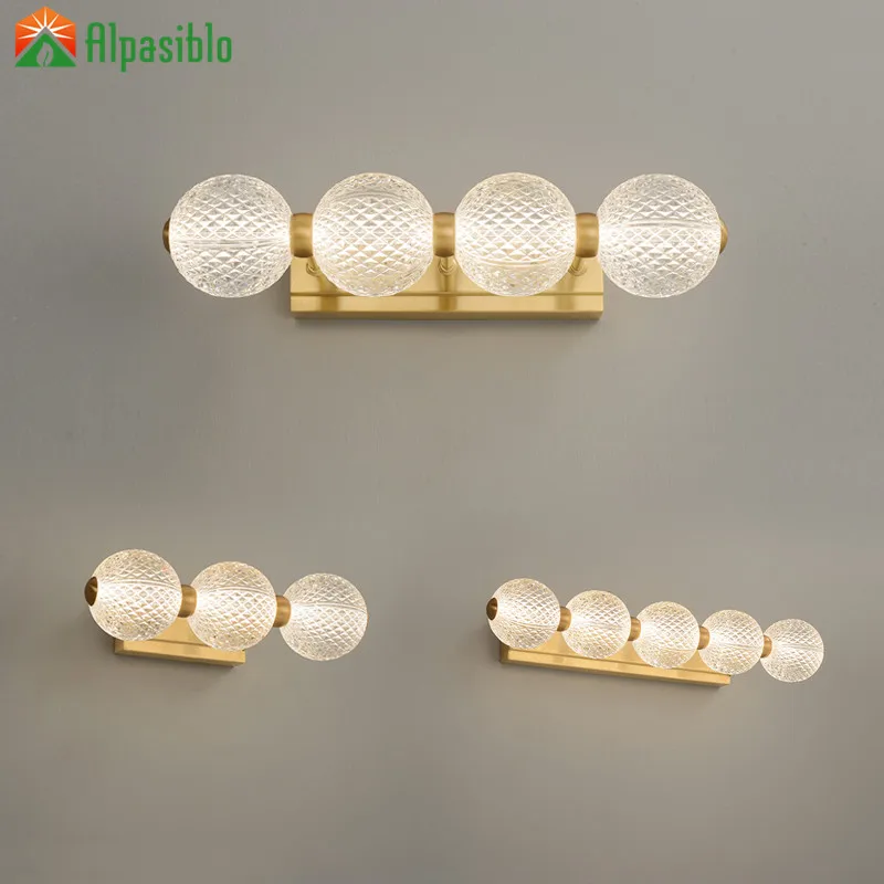 Nordic LED Wall Lamp Modern Lighting Luxury Bathroom Golden Wall Sconce Bedroom New Art Balcony Living Room Fixture Deco Light