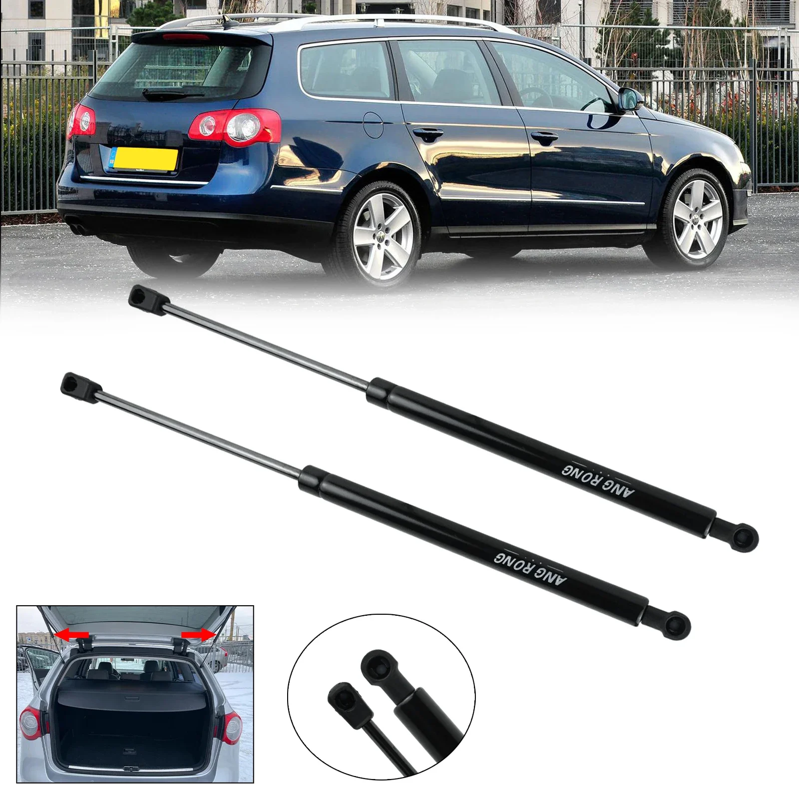 Par de puntales de soporte de Gas para maletero de puerta trasera para VW Passat B6 3C5 Estate 2005-2011