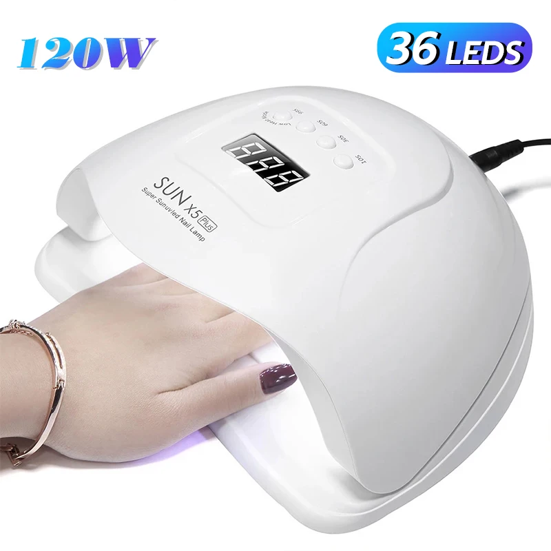 Nail Lamp UV LED 120W Nail Dryer 4 Timer Settings 36 LEDs For Curing All Gel Polish