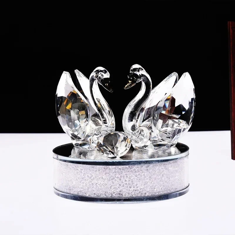 

Business Gifts Crystal Crafts Wholesale Simple Car Crystal Swan Perfume Holder K9 Crystal Ornament Decoration Home Decoration