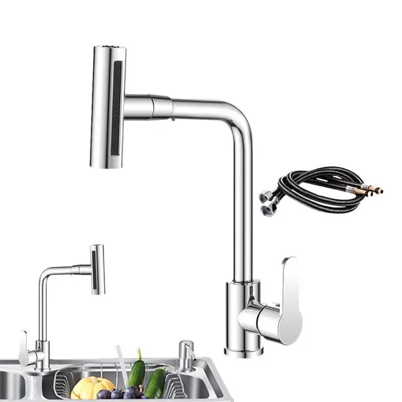 

Kitchen Waterfall Faucet Rotating Single Handle Sink Faucet Waterfall Kitchen Tap L-Shaped Nozzle Kitchen Sink Faucet Rinse dish