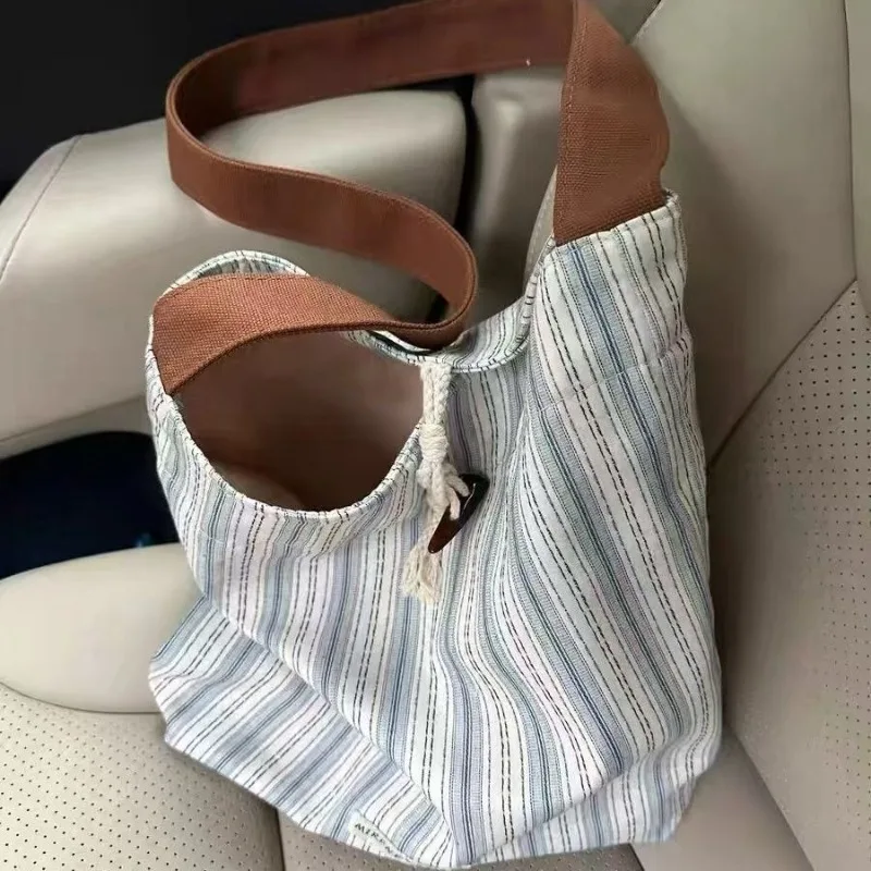 3-in-1 Large Capacity Canvas Tote Bag - 2024 New Summer Commuting Shoulder Bag for Women, Foldable Underarm Carryall with Zipper