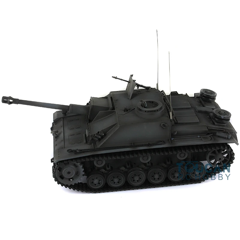 1/16 스케일 2.4G 헹롱 그레이 7.0 플라스틱 독일 스투그 3형 RTR 3868 RC 탱크 모델 TH17431-SMT4